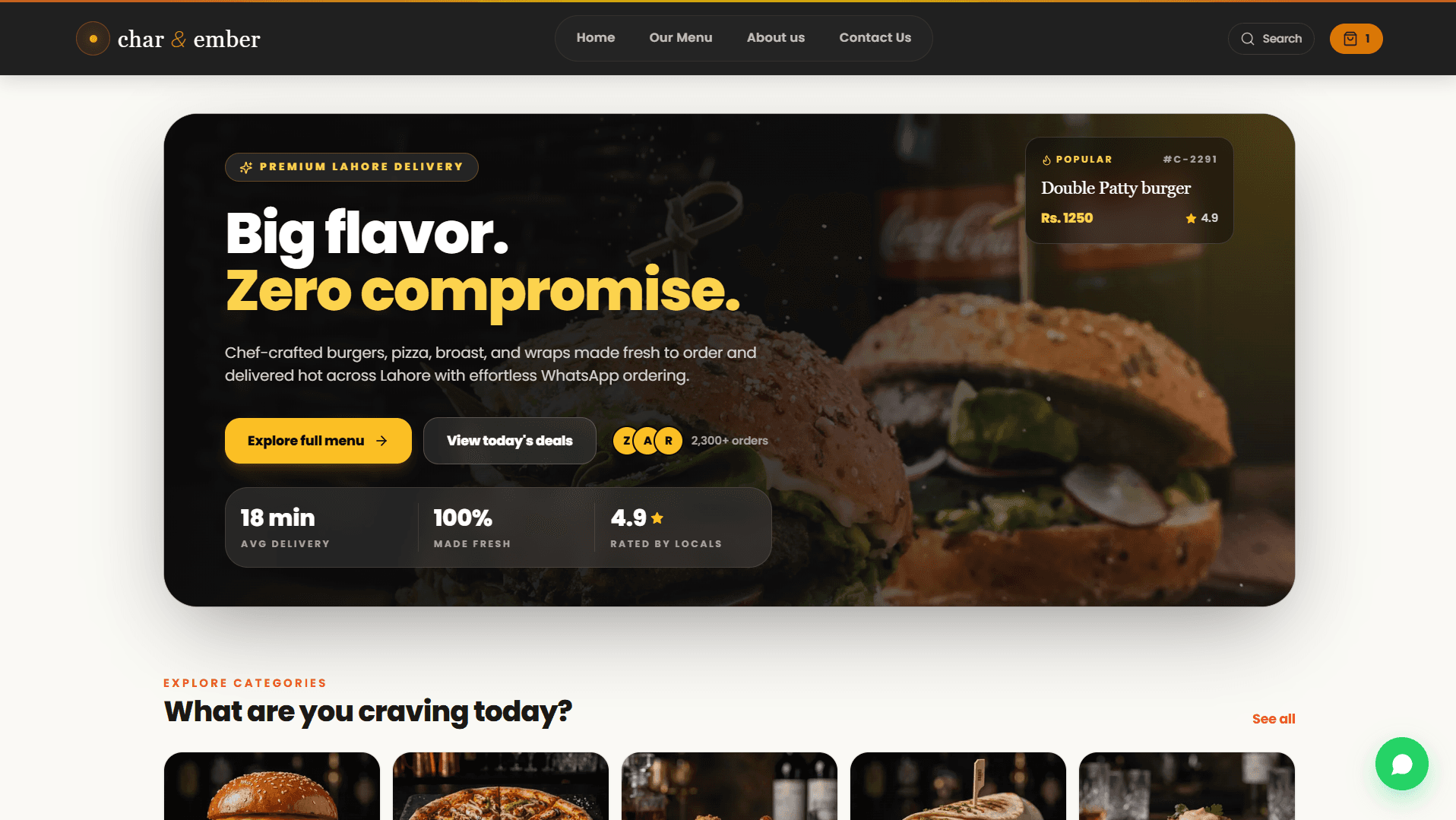 Char Ember - Fast food & Online Ordering Platform